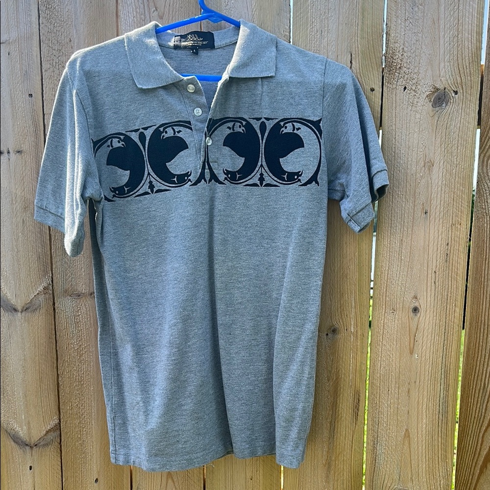 Islamic Art Museum Gray Polo with Black Graphic